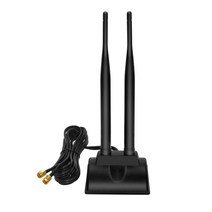 wifi 와이파이 듀얼 안테나 공유기 연장선, 듀얼안테나 (안테나 탈착불가), 2m