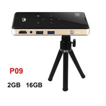 휴대용빔프로젝터 DLP 휴대용 P09 II 미니 프로젝터 스크린 안드로이드 9.0 4K 와이파이 블루투스 비머 홈 시네마 비디오 4000MA, [05] Gold 2GB 16GB, [01] EU 플매트 카펫 러그