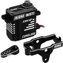 INJORA TRX4M 1/18 RC 크롤러 업그레이드 부품용 마운트 및 서보 혼 포함 코어리스 하이 토크 마이크로 서, 한개옵션0