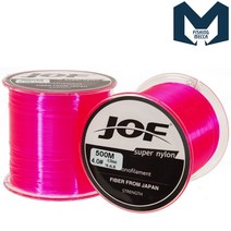 JOF 피싱메카 조프 슈퍼라인 나일론 핑크색 500m 모노라인 바다 민물원줄 낚시줄 원투낚시 찌낚시 대용량원줄, 핑크