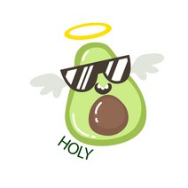 천아트 다리미 전사지 Holy 아보카도(F971) 옷리폼 티셔츠 열전사지