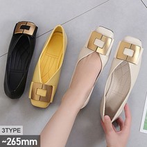 도오빠 여성 플랫슈즈 단화 로퍼 빅사이즈 265까지 여자단화 버클 가죽 발편한 구두_바미슈