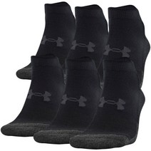 언더아머 남여공용 Performance Tech 로우컷 삭스 6개입 - 블랙 양말 20M367150, Black, XL