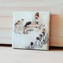 BooKiss 명화 타일 마그넷 단원 김홍도 서당 냉장고자석 메모, ★상품만족해요!!, ★상품만족해요!!