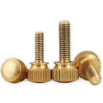 M5 널링 볼트 하이 헤드 더블 레이어 황동 전산 나사 압력 원형 손잡이 핸드 핸디 체결, M5 (2Pcs), 12mm, 1개