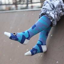애니 스튜디오 여성양말 CAMO 7 BLUE 카모플라쥬 스키 스노우보드 스포츠양말