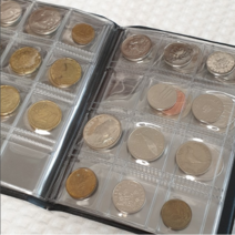 동전 컬렉션 돈 앨범 책 기념 통화수집 홀더, 블랙, 1개