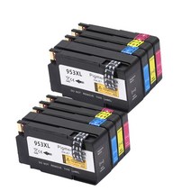 953xl 호환 잉크 카트리지 953 953xl hp 953 pro 7720 7740 8210 8218 8710 8715 8718 8719 8720 8725 8728 8730 87, 중국, 8개