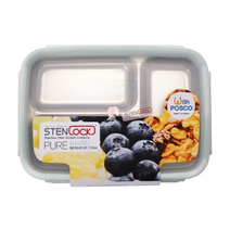 스텐락 퓨어 멀티 직사각찬합 3호 나눔 반찬통 밀폐용기, 없음