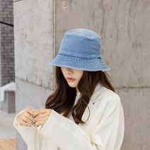 남여공용 데님 버킷햇 썬캡 벙거지모자 사파리 HAT35