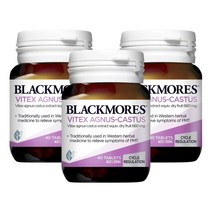 블랙모어스 바이텍스 앵거스-카스투스 타블렛, 40정, 3개