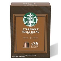 스타벅스 네스프레소 하우스 블렌드 룽고 빅팩 캡슐커피 206g, 5.7g, 4개, 18개입