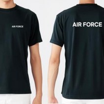 AIR FORCE 커스텀 화이트 라운드 쿨 반팔티셔츠 길단 유니폼 유니폼제작 커스텀 커스텀티셔츠