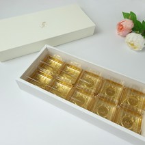 스윗앤스윗. 슬리브)아이보리리프 화과자박스 10구 (+내피포함), 골드
