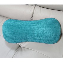 국산 순면 피그먼트 분쇄 라텍스 라운드 땅콩형 목 경추 베개, 그린