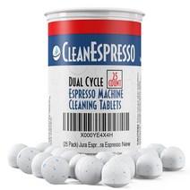 클린 에스프레소 유라 에스프레소 머신 클리닝 타블렛 25개 E6 E8 S8 D6 C60 호환 미국 내수용, 25 Count (Pack of 1)
