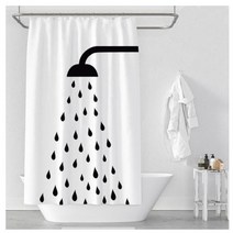 빌레뜨 물방울 샤워커튼 180 x 200 cm, 2개