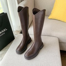 kirahosi 키라호시 나이트 부츠 여성 가을 두꺼운 밑창 소매 슬리밍 마틴 부츠 무릎 길이 라운드 헤드 부츠 영국 DH9272