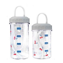 실리콘 빨대물병 500ml 소독가능 병원물통 유치원물병