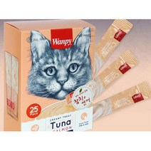 고양이스틱 고양이 부드러운 참치 연어 간식 14g 25p 고양이스틱 일본고양이간식 반려묘간식, 1개