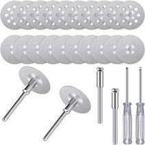 로타리 도구에 대 한 26 Pcs 다이아몬드 커팅 휠 세트 나무 금속 로타리 도구에 대 한 0.87 인치 다이아몬, 01 은