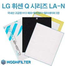 LG 휘센 공기청정기 Q시리즈 호환필터 LA-N154DW 국내산 H13헤파필터, 고급형(H13헤파필터+탈취필터+필터세이퍼3장)