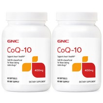 GNC 코큐텐 COQ10 400mg 60정 x 2 (총2개), 2개