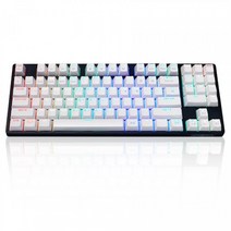 마이크로닉스 PRO 게이밍기계식 RGB 적축, 텐키리스, MANIC EX89, 블랙 + 화이트