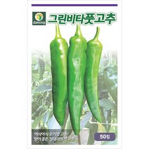 뱀오이 5립 - 사두오이 씨 씨앗 뱀오이씨앗 뱀오씨 오이씨앗 오이씨 채소씨 채소씨앗, 11_다농_그린비타 풋고추(50립)