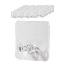 27리빙 홈 무타공 초강력 접착식 투명 벽걸이 후크, 코드 후크 6x6, 50개