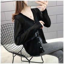 여름용가디건 이효리 여름 거즈 로브 랩 교복 가디건 2022 빅사이즈 데일리룩