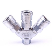 라인카플러 에어 분배 카플링 3구 SH20 PT 1/4 닛플 밸브 3방향 3라인 에어닛플 닛불 니뿔 에어카플러 닛뿔 니플 에어호스 콤프레샤 커플러 카플러 콤프레셔 라인커플러, 1개