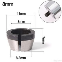 콜릿 콜렛 용접 용품 콜릿 척 어댑터 조각 트리밍 기계 전기 라우터 고정밀, A-8mm