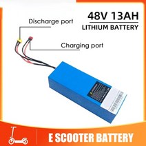 접이식 전동 스쿠터 48v 1300w 전기 20ah 배터리 전기 성인 60kmh 최대 속도 10 공압 타이어, 48v13ah 배터리만