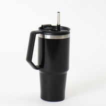 이지 스트로우 핸들텀블러, 750ml, 블랙