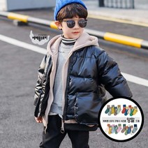 베베몽스토리 남아안감후드숏패딩