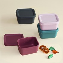 [마미스테이블] 식품용실리콘 밀폐용기 담소 S(200ml) 푸드컨테이너 샐러드 도시락통, 담소 S 스톤그레이