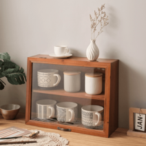 우드 쇼케이스 아크릴 원목 디저트 쿠키 업소 베이커리 모듈수납 진열장, 해당화유리 트럼펫 원목