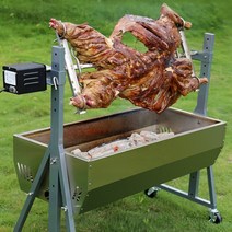 대형 자동 회전 통 돼지 바베큐 기계 캠핑 통닭 구이, T-260