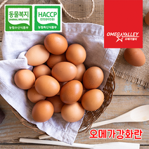 [오메가 밸리] 오메가3 강화란 동물복지 유정란 자연방사 달걀 난각 1번 계란 HACCP 인증 무항생제 (20구), 20구, 1개