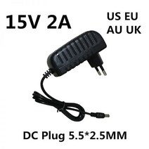 마샬 스톡웰 휴대용 블루투스 스피커용 15V 2A AC DC 어댑터 충전기, AU_15V 2A