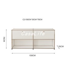수납장 미트센츄리 TV장 가구 모던 거실 수납장 도어형 모듈 화이트 인테리어 티비다이, D. 그룹 B5