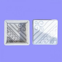 거푸집 형틀 문양 보도블럭 시공 DIY 경로 제조 업체 콘크리트 금형 포장 플라스틱 시멘트 벽돌 돌 도로 도구 정원 장식, 25x25x5_3