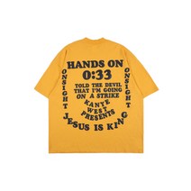 Kanye Jesus is King 옐로우 라운드 반팔 티셔츠 tee [스트릿 명품 편집샵 람스]