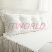 프로방스풍 웜화이트 레이스 침대쿠션, 01 미코화이트