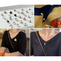 오픈 노출 방지 브로치 10+10 총 20p 세트 패션 단추 코사지 선물 파인옷 블라우스