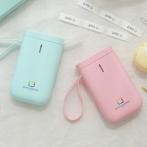 D11 바코드 QR코드 만들기 네임스티커 라벨기 휴대용 블루투스 라벨프린터기, D11-그린+라벨지롤 1개