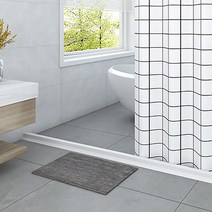 T자형 실리콘 욕실 물막이 샤워부스 워터펜스 화장실 세탁실 베란다 물튐 넘침 방지 100cm 화이트, 상세 참조