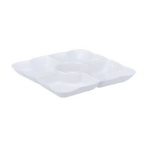 뷔페트레이 식품 보관 트레이 과일 너트 플래터 캔디 스낵 서버 접시 분할 건조 플레이트 파티용 전채 서빙, [02] White