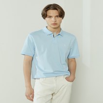 헤지스 Supima cotton 스카이블루 수피마 코튼 카라티셔츠 HZTS2B403B1